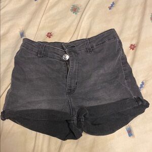 Divided Gray Jean Shorts Ultra High-Waisted